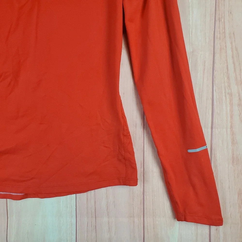 Nike Team USA Dri-FIT Womens Running Top Sz Small Red Quarter-Zip Nylon Pullover